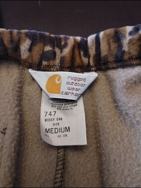 Carhartt Mossy Oak Fleece-Lined Jacket - Brown Camo Trim Sz Medium